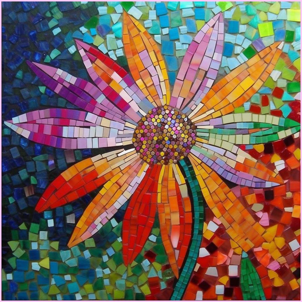 Hip Flower Mosaic-Diamond Painting Kit-Heartful Diamonds