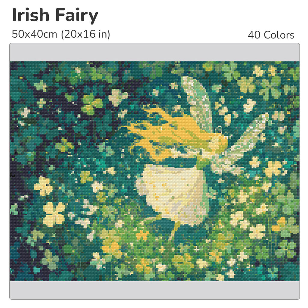 Irish Fairy Diamond Painting Kit-50x40cm (20x16 in)-Heartful Diamonds