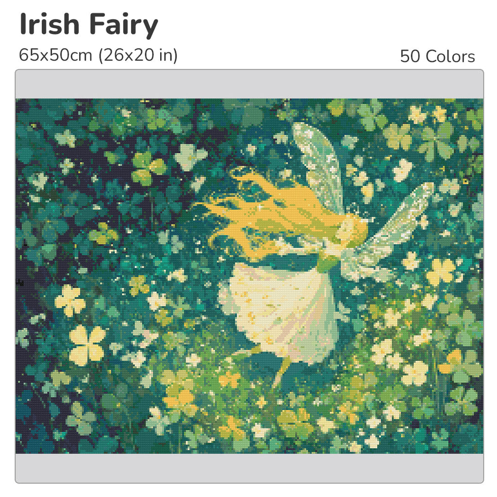 Irish Fairy Diamond Painting Kit-50x40cm (20x16 in)-Heartful Diamonds