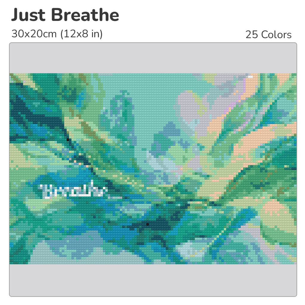 Just Breathe Diamond Painting Kit-30x20cm (12x8 in)-Heartful Diamonds