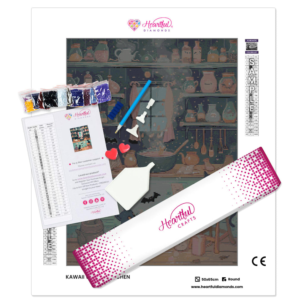 Kawaii Witch's Kitchen Diamond Painting Kit-50x65cm (20x26 in)-Heartful Diamonds