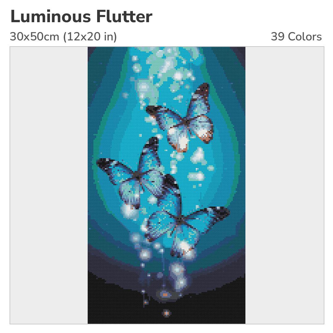 Luminous Flutter 30x50cm Diamond Painting Kit-Heartful Diamonds