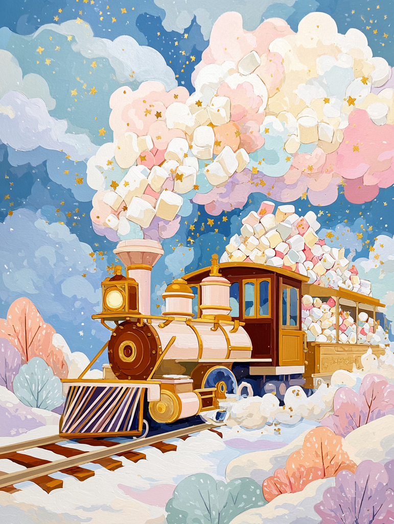 Mallow Express Diamond Painting Kit-30x40cm (12x16 in)-Heartful Diamonds