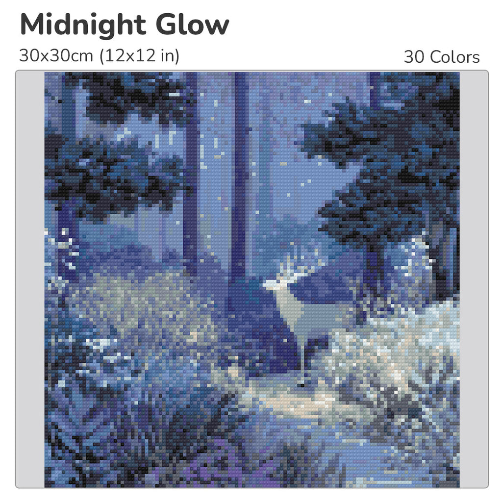 Midnight Glow Diamond Painting Kit-30x30cm (12x12 in)-Heartful Diamonds