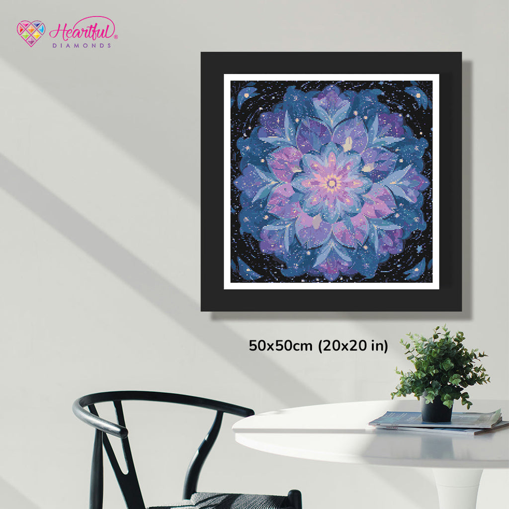 Midnight Petal Diamond Painting Kit-50x50cm (20x20 in)-Heartful Diamonds