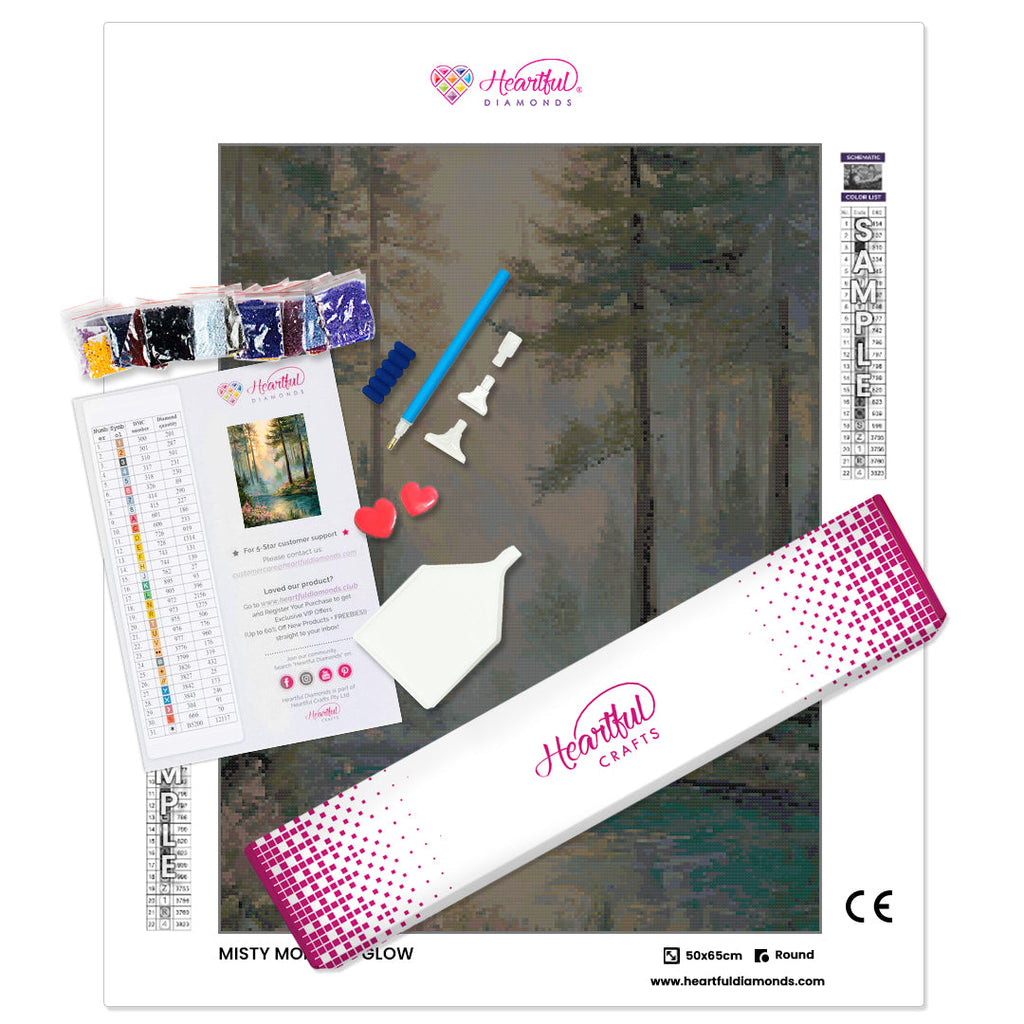 Misty Morning Glow Diamond Painting Kit-50x65cm (20x26 in)-Heartful Diamonds