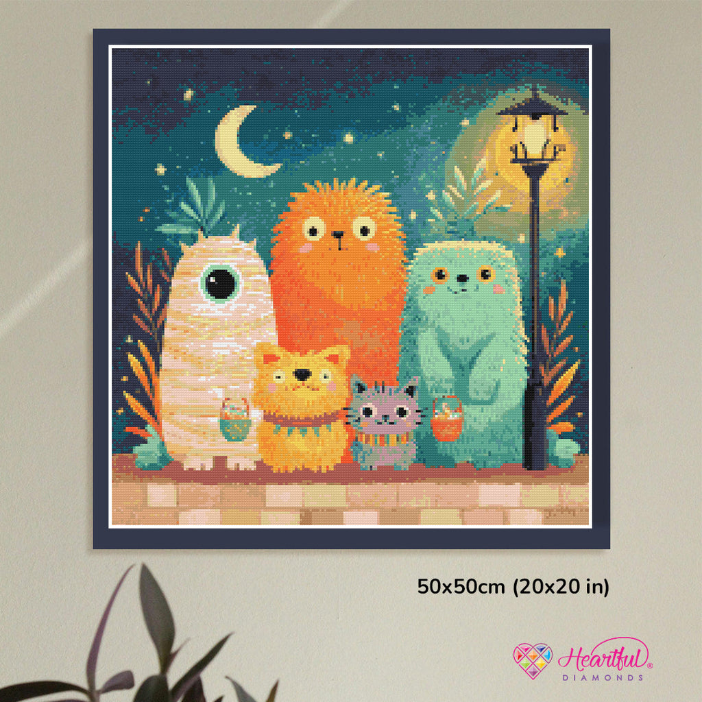 The Monster Squad Diamond Painting Kit-50x50cm (20x20 in)-Heartful Diamonds