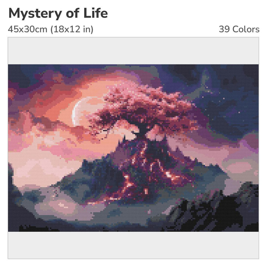 Mystery of Life Diamond Painting Kit-45x30cm (18x12 in)-Heartful Diamonds