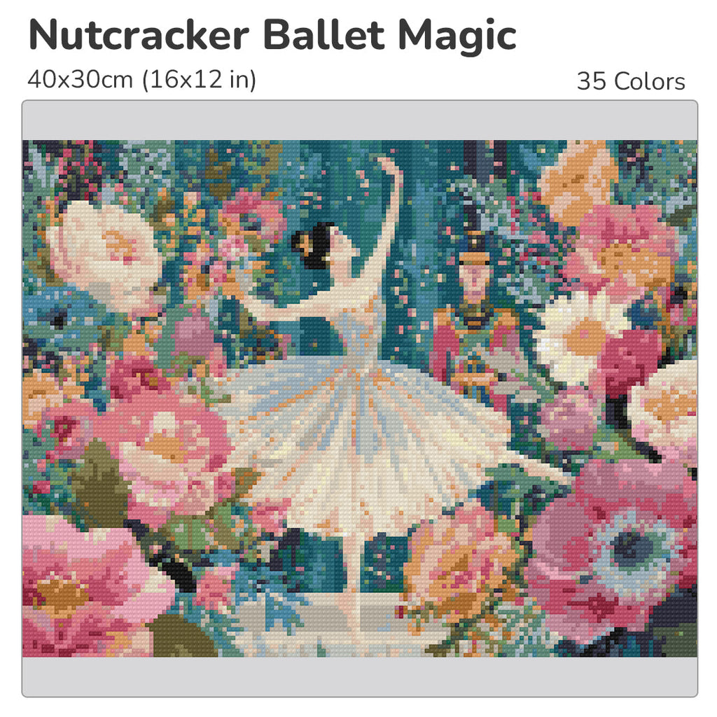 Nutcracker Ballet Magic Diamond Painting Kit-40x30cm (16x12 in)-Heartful Diamonds