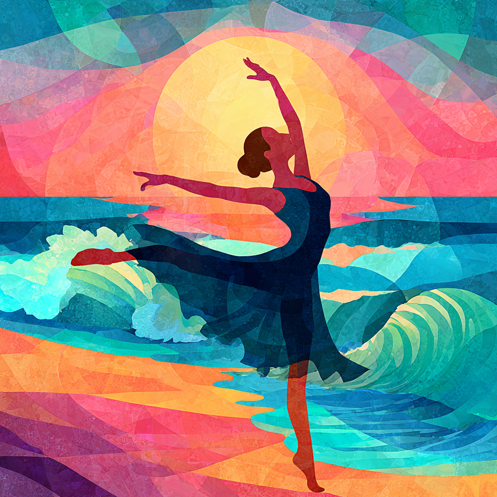 Ocean Flow Diamond Painting Kit-30x30cm (12x12 in)-Heartful Diamonds