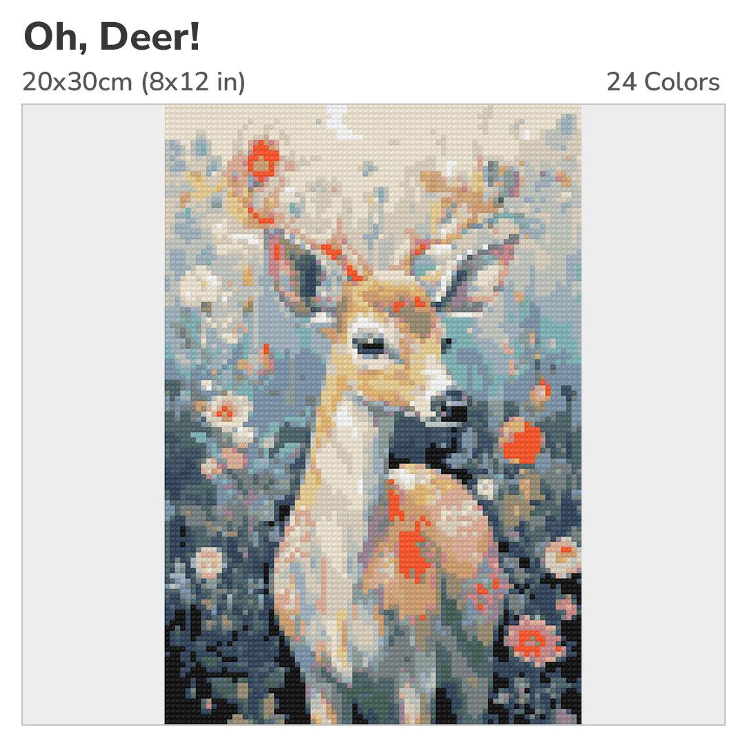 Oh, Deer! 20x30cm Diamond Painting Kit-Heartful Diamonds