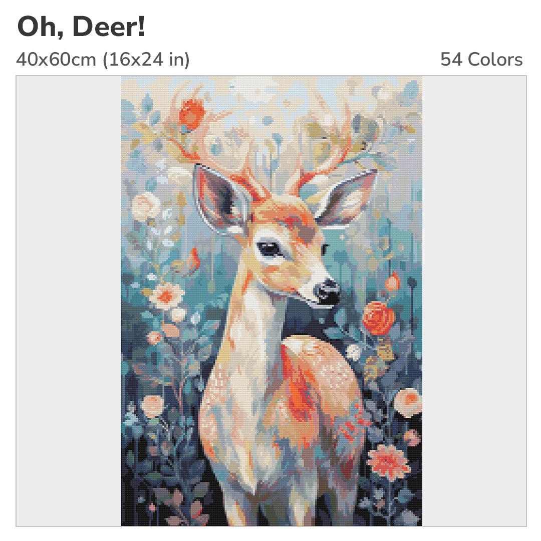 Oh, Deer! 40x60cm Diamond Painting Kit-Heartful Diamonds