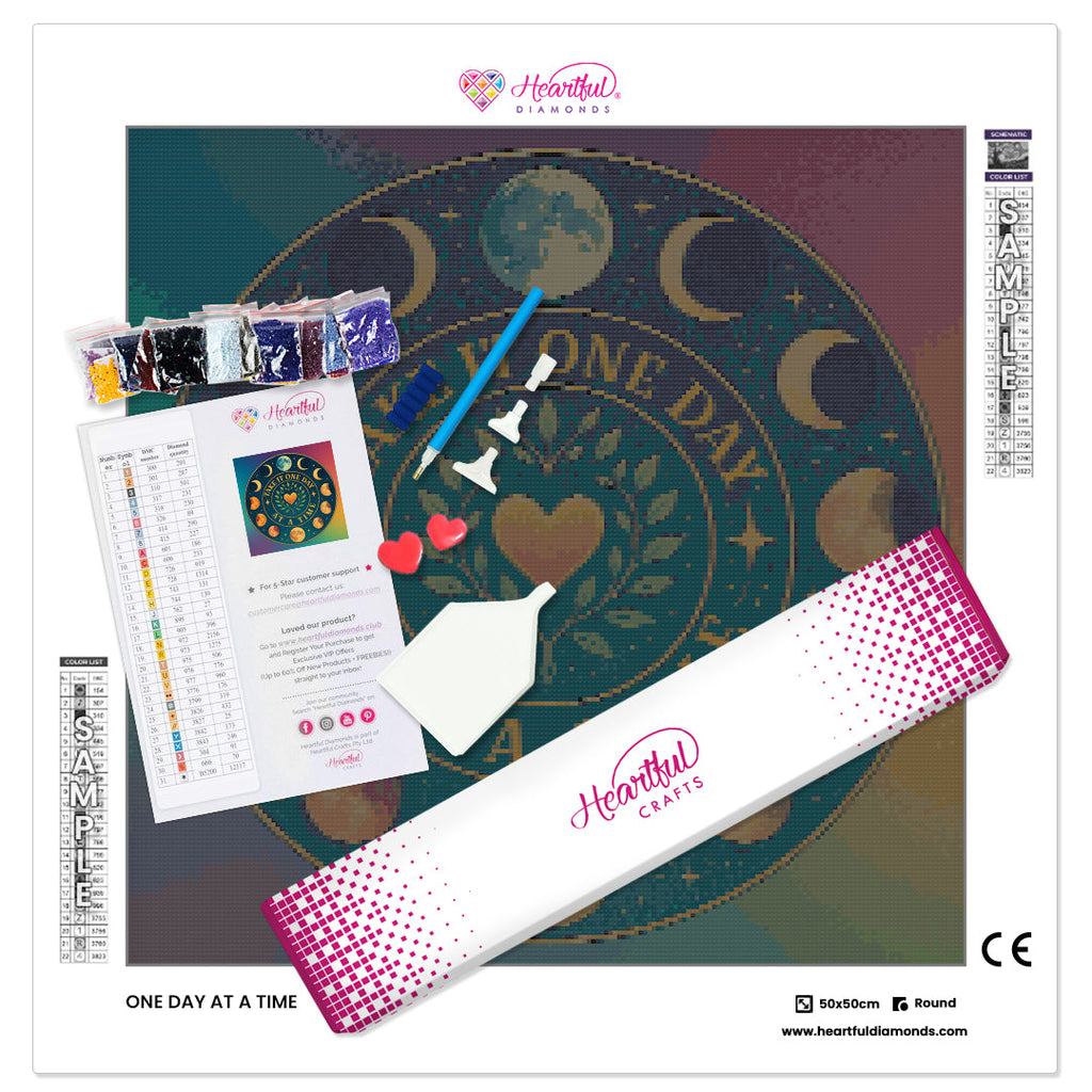 One Day at a Time Diamond Painting Kit-50x50cm (20x20 in)-Heartful Diamonds