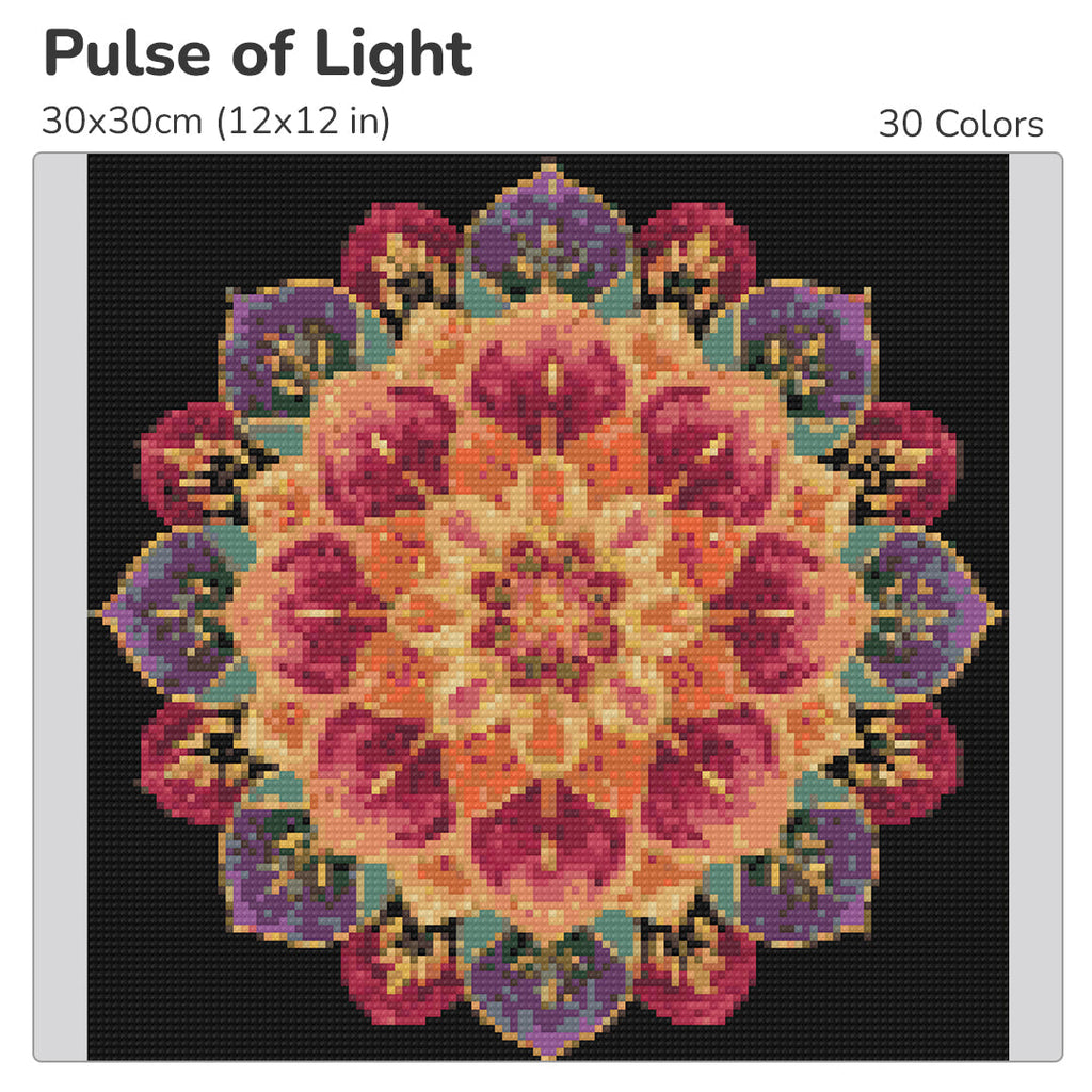 Pulse of Light Diamond Painting Kit-30x30cm (12x12 in)-Heartful Diamonds