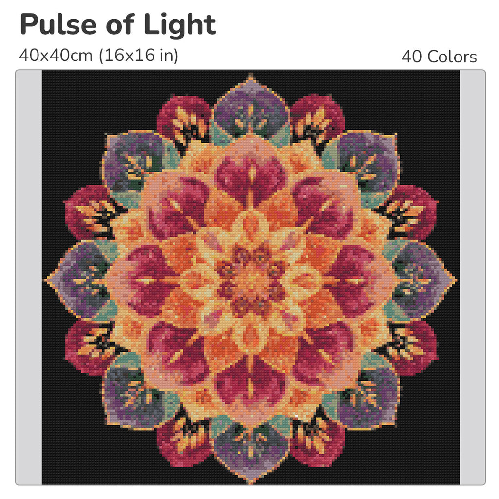 Pulse of Light Diamond Painting Kit-40x40cm (16x16 in)-Heartful Diamonds