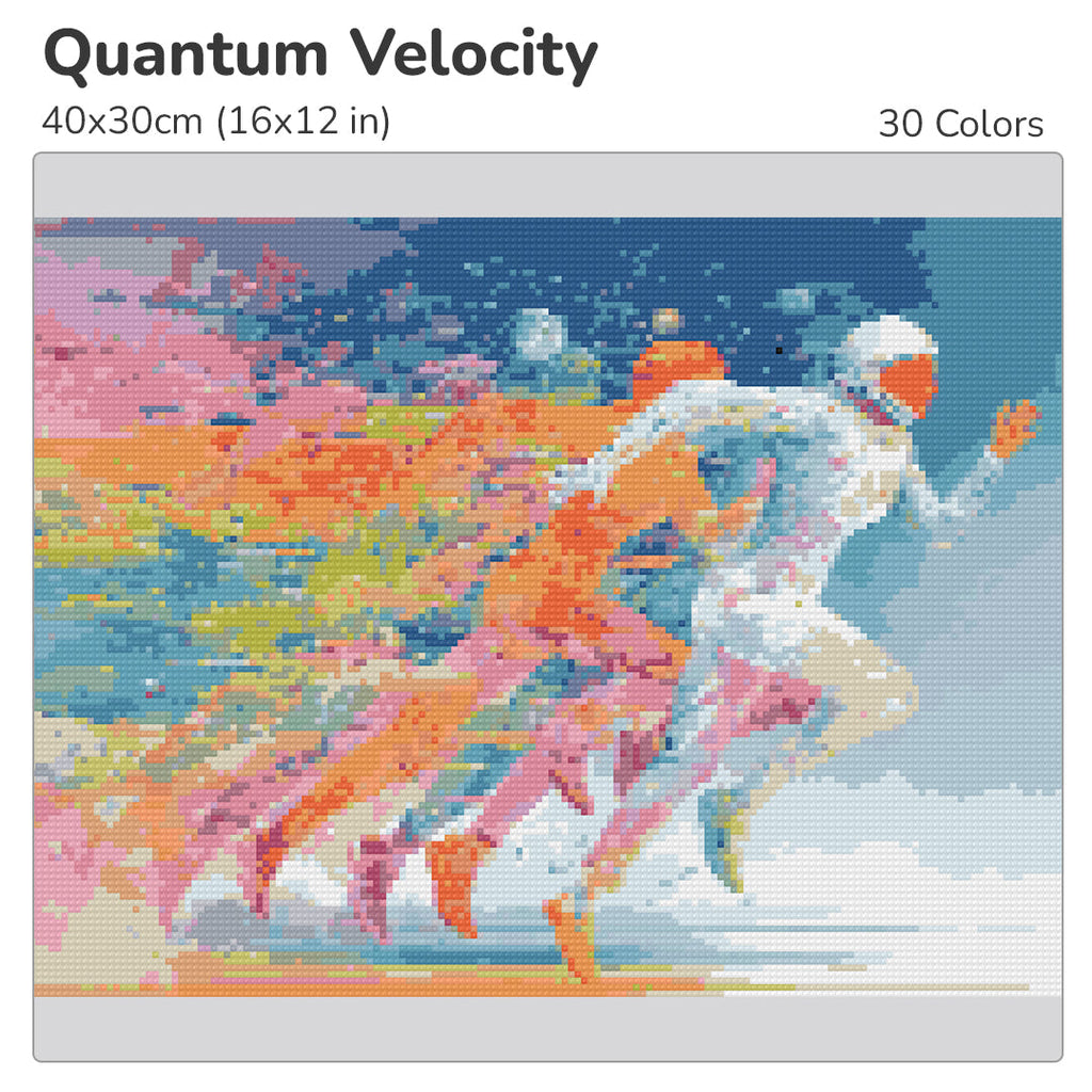 Quantum Velocity Diamond Painting Kit-40x30cm (16x12 in)-Heartful Diamonds