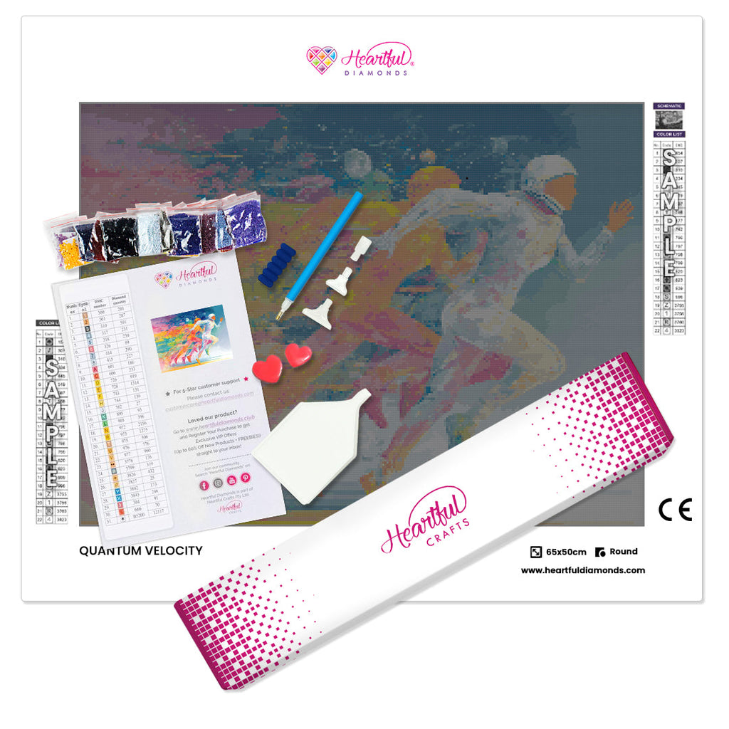 Quantum Velocity Diamond Painting Kit-65x50cm (26x20 in)-Heartful Diamonds