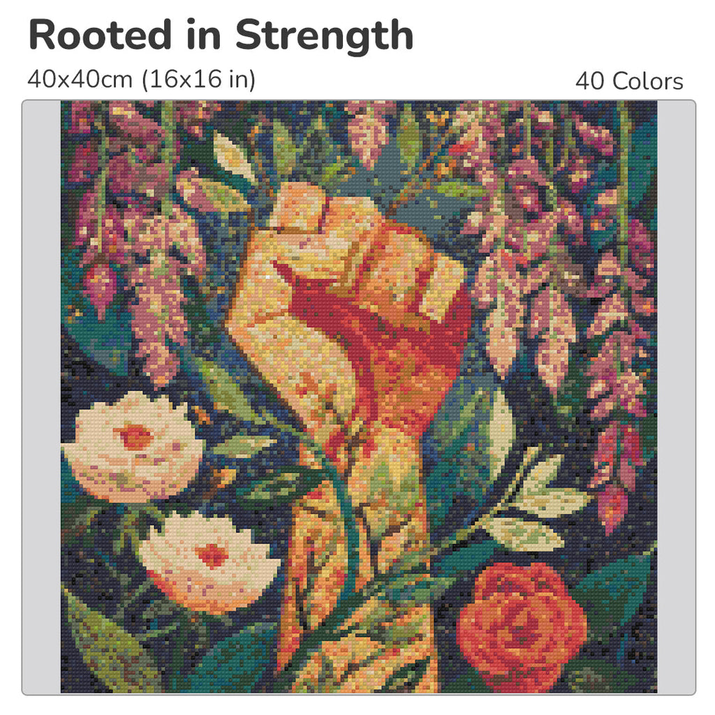 Rooted in Strength Diamond Painting Kit-40x40cm (16x16 in)-Heartful Diamonds