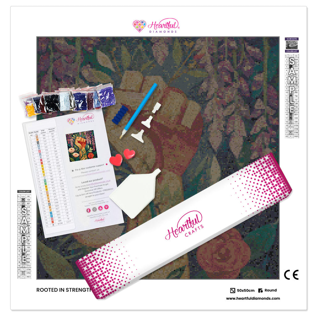 Rooted in Strength Diamond Painting Kit-50x50cm (20x20 in)-Heartful Diamonds