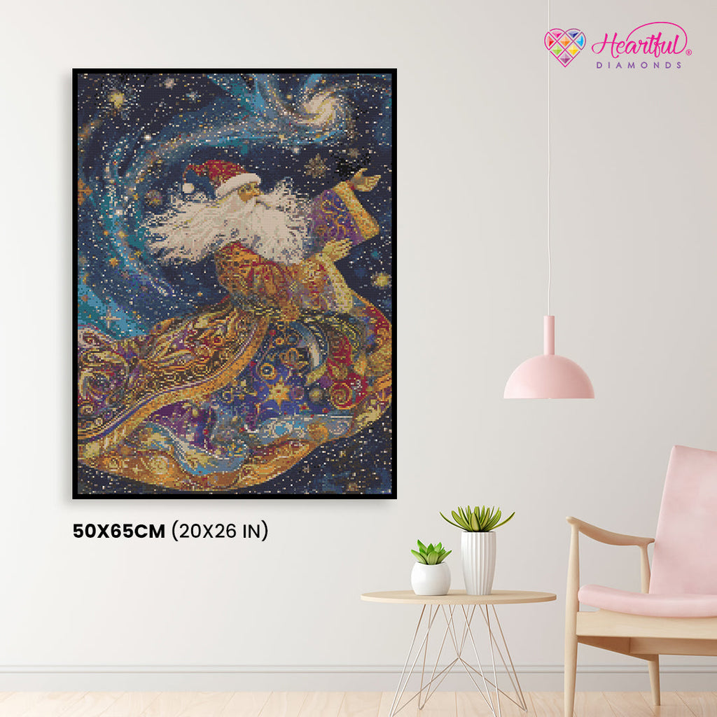 Santa Claus in Celestial RobeDiamond Painting Kit-50x65cm (20x26 in)-Heartful Diamonds