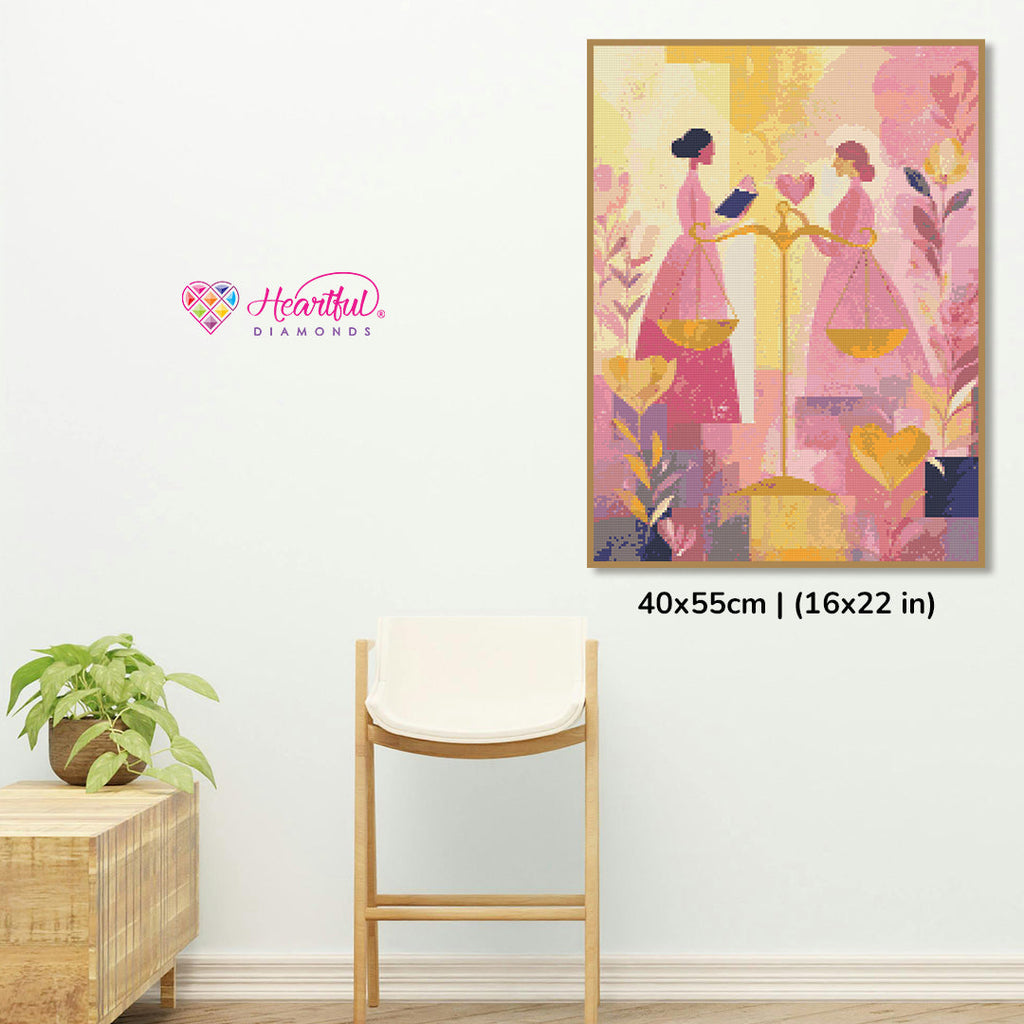 Scales of Justice Diamond Painting Kit-40x55cm (16x22 in)-Heartful Diamonds