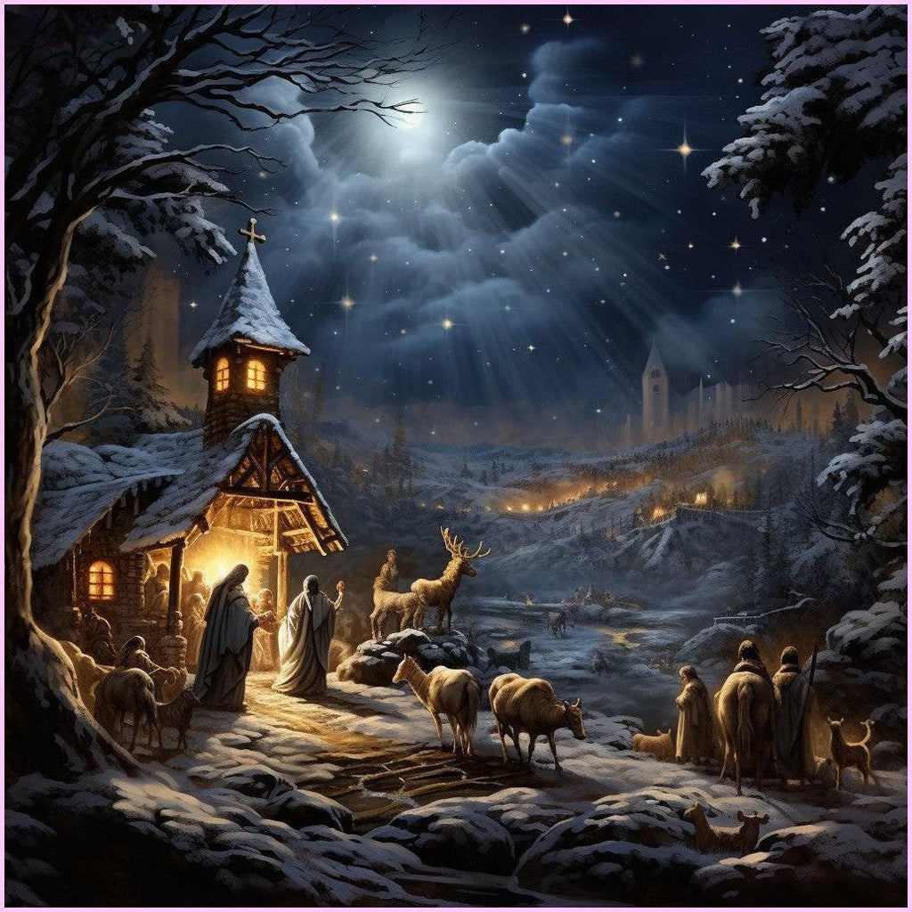 Silent Night Diamond Painting Kit-40x40cm (16x16 in)-Heartful Diamonds