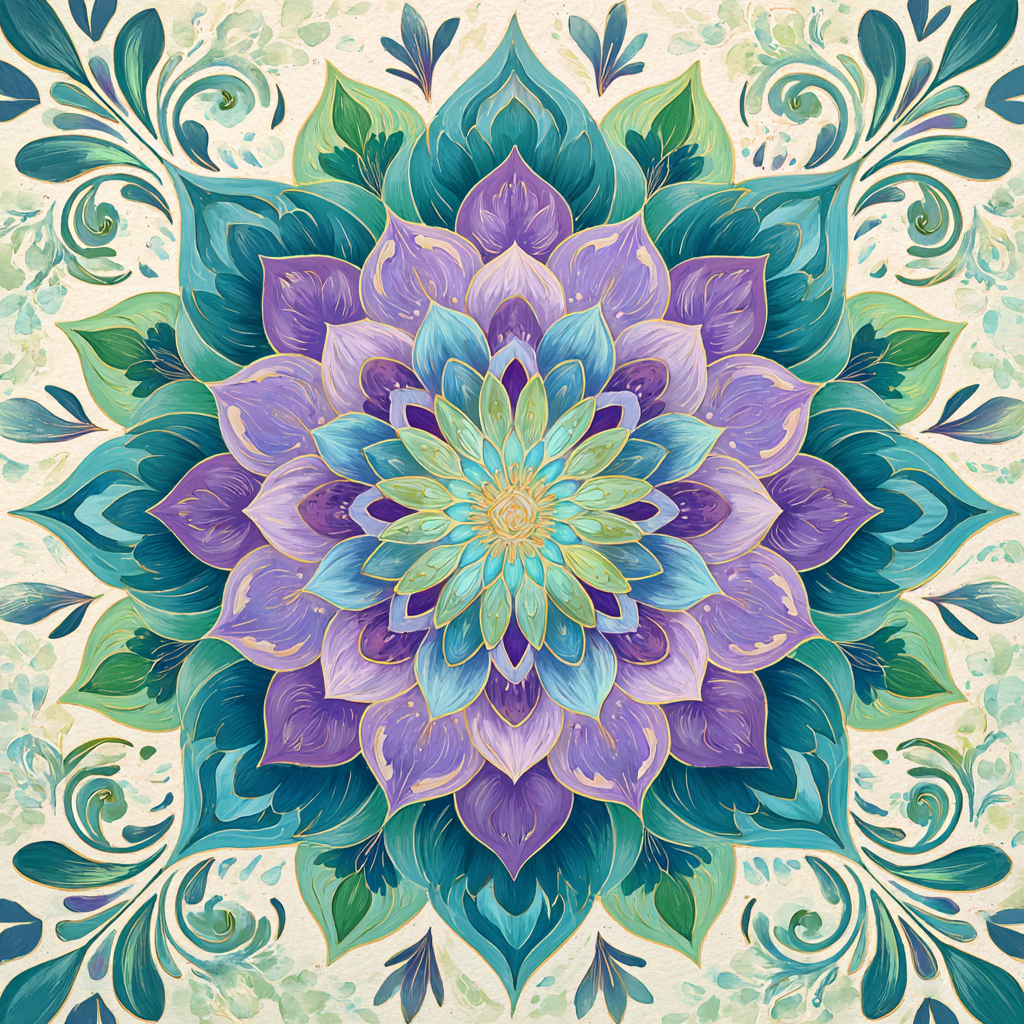 Soothing Mandala Diamond Painting Kit-30x30cm (12x12 in)-Heartful Diamonds