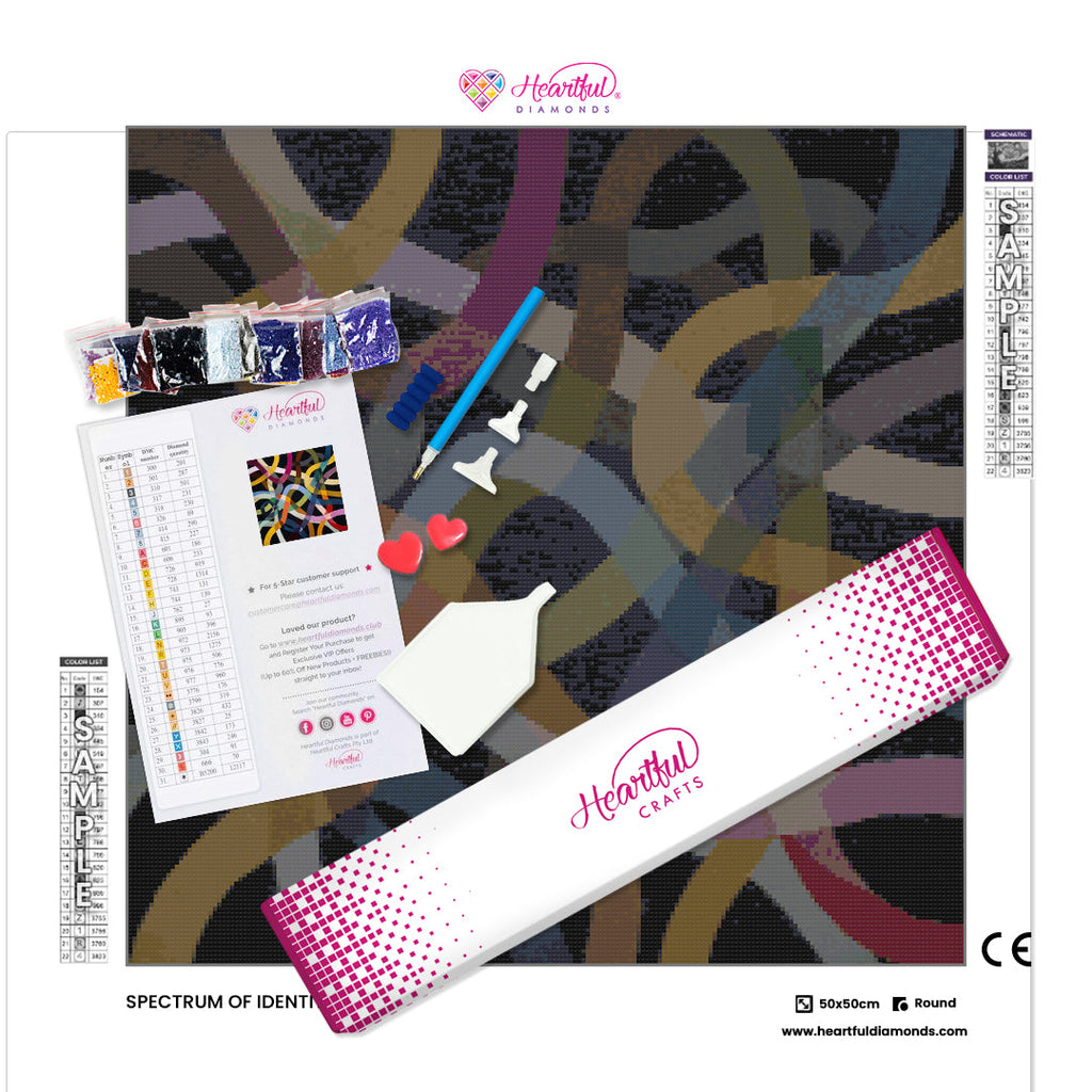 Spectrum of Identity Diamond Painting Kit-50x50cm (20x20 in)-Heartful Diamonds