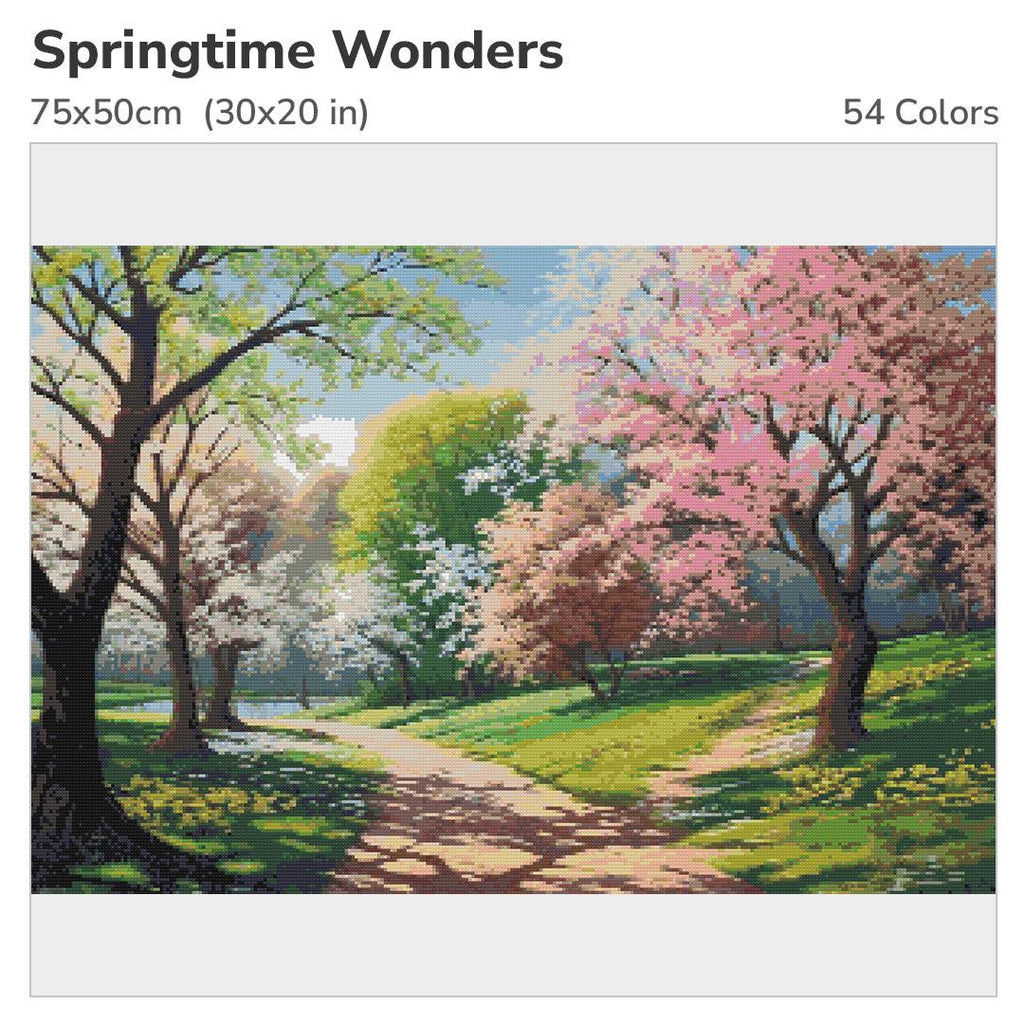 Springtime Wonders Diamond Painting Kit-75x50cm (30x20 in)-Heartful Diamonds