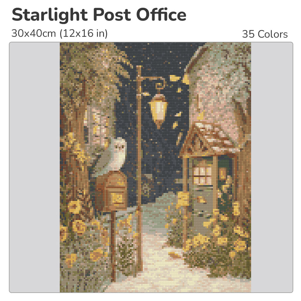 Starlight Post Office Diamond Painting Kit-30x40cm (12x16 in)-Heartful Diamonds
