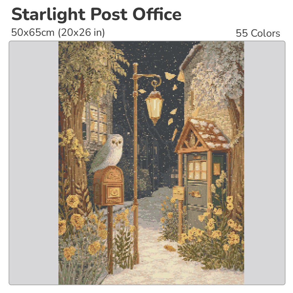 Starlight Post Office Diamond Painting Kit-40x55cm (16x22 in)-Heartful Diamonds