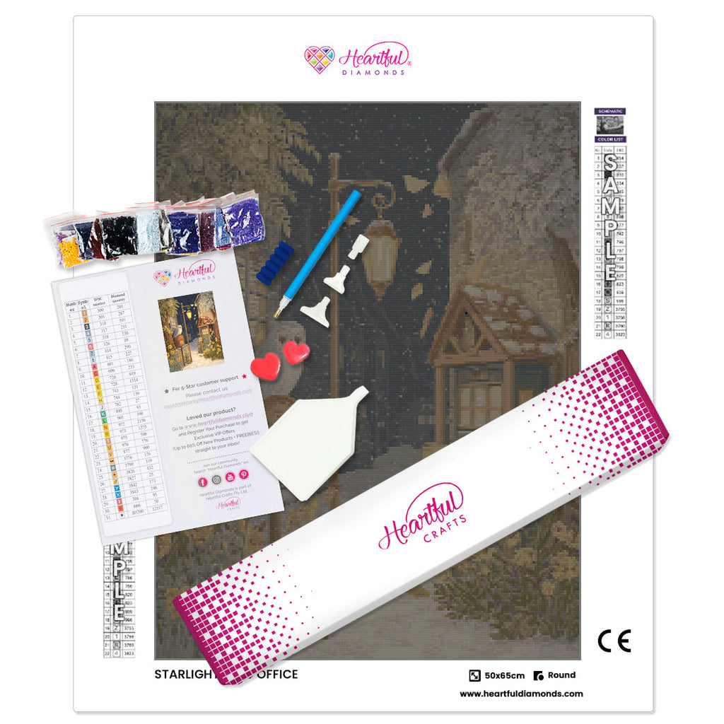 Starlight Post Office Diamond Painting Kit-50x65cm (20x26 in)-Heartful Diamonds