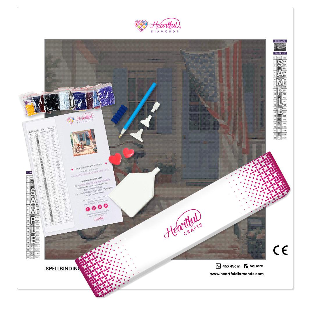 Stars, Stripes, and Summer Vibes-Diamond Painiting Kit-Heartful Diamonds