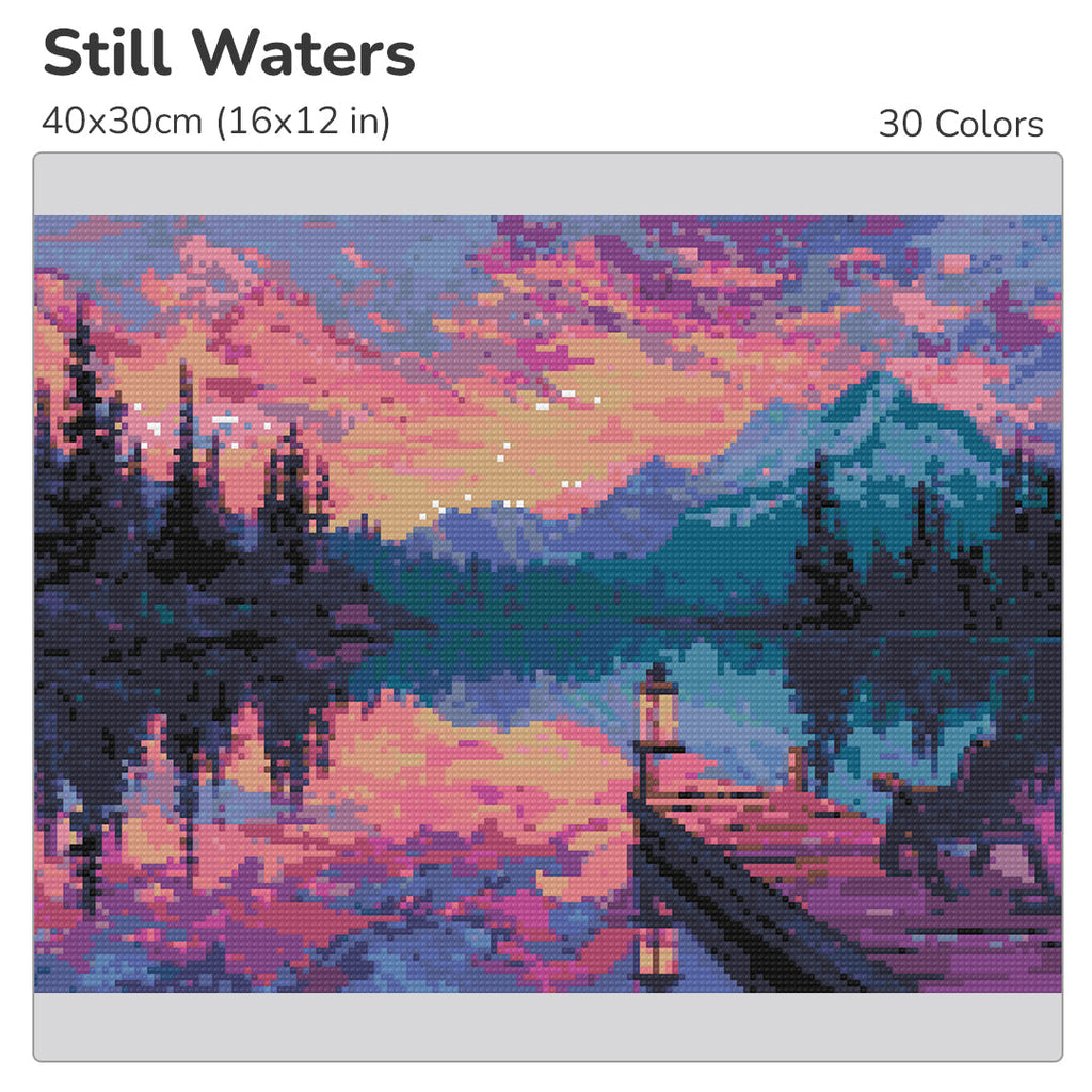 Still Waters Diamond Painting Kit-40x30cm (16x12 in)-Heartful Diamonds