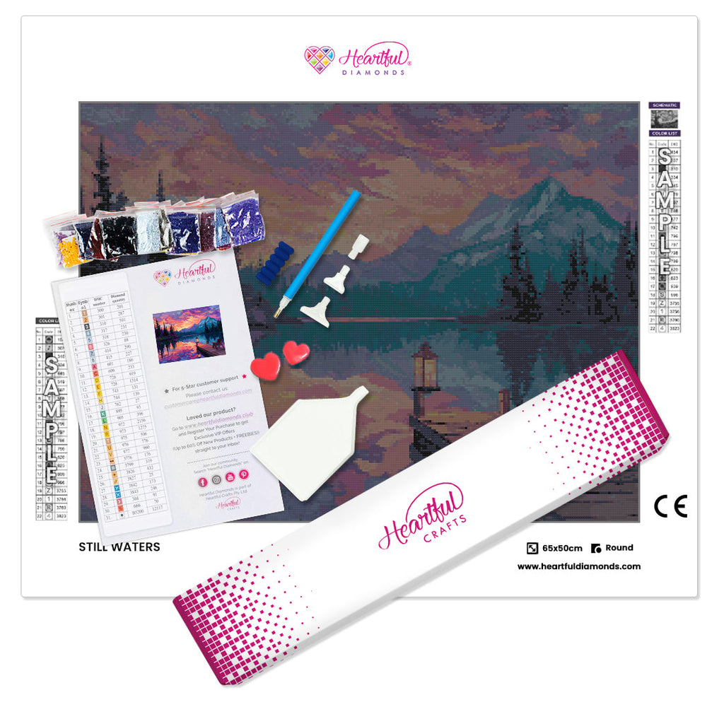 Still Waters Diamond Painting Kit-65x50cm (26x20 in)-Heartful Diamonds