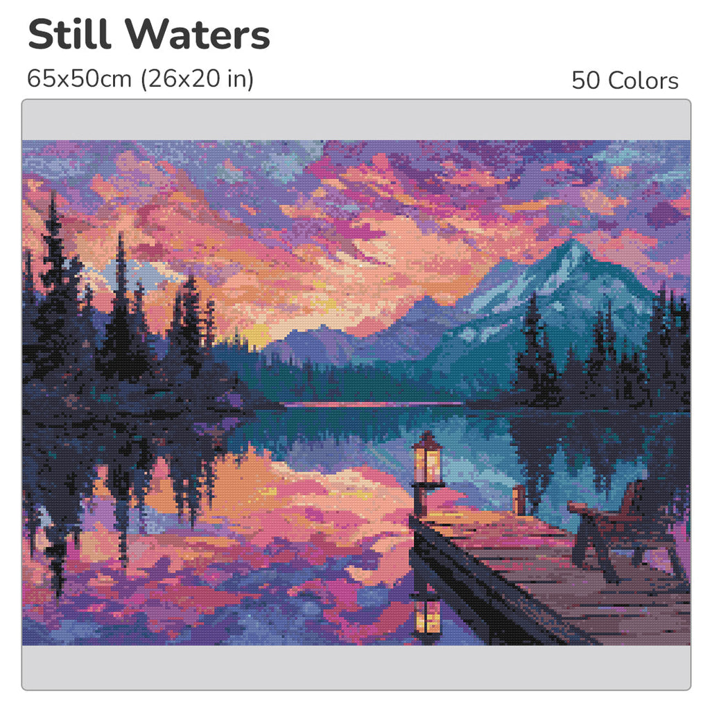 Still Waters Diamond Painting Kit-55x40cm (22x16 in)-Heartful Diamonds