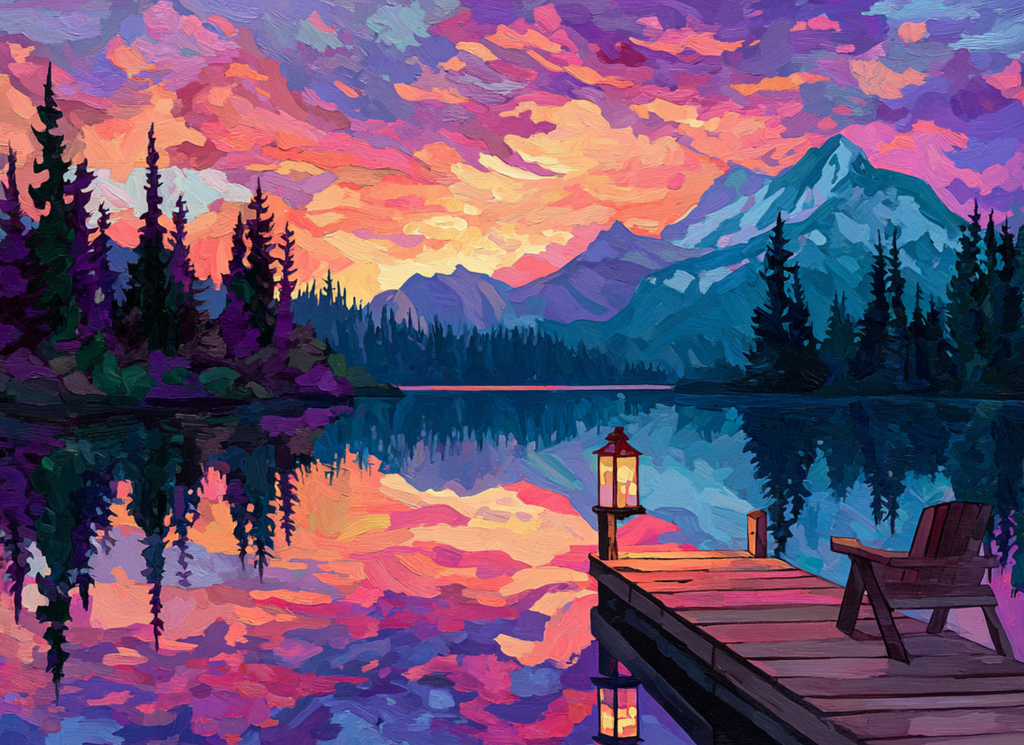 Still Waters Diamond Painting Kit-40x30cm (16x12 in)-Heartful Diamonds