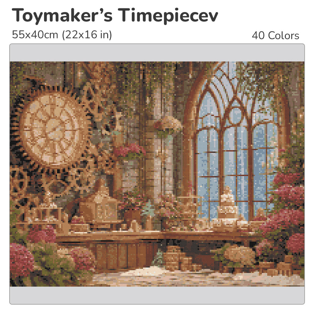 Toymaker's Timepiece Diamond Painting Kit-55x40cm (22x16 in)-Heartful Diamonds