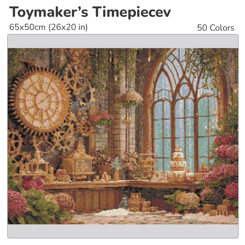 Toymaker's Timepiece Diamond Painting Kit-55x40cm (22x16 in)-Heartful Diamonds