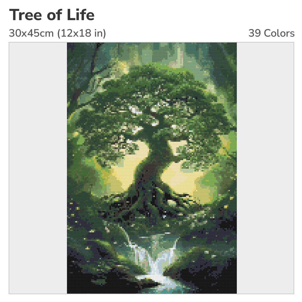 Tree of Life Diamond Painting Kit-30x45cm (12x18 in)-Heartful Diamonds