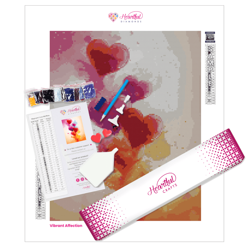 Vibrant Affections Diamond Painting Kit-30x40cm (12x16 in)-Heartful Diamonds