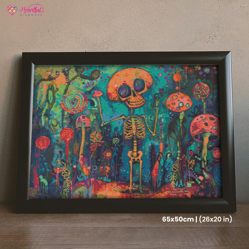 Vibrant Skeleton Fantasy Diamond Painting Kit-65x50cm (26x20 in)-Heartful Diamonds