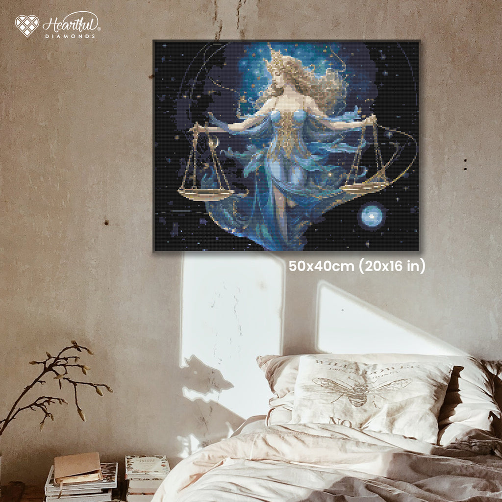 Zodiac - Libra Diamond Painting Kit-50x40cm (20x16 in)-Heartful Diamonds