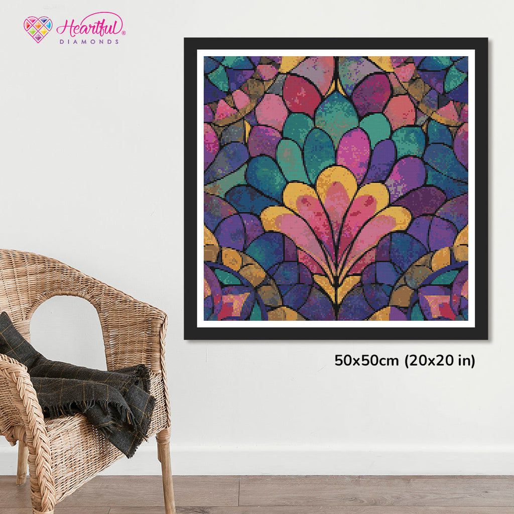 Watercolor Bloom Diamond Painting Kit-50x50cm (20x20 in)-Heartful Diamonds