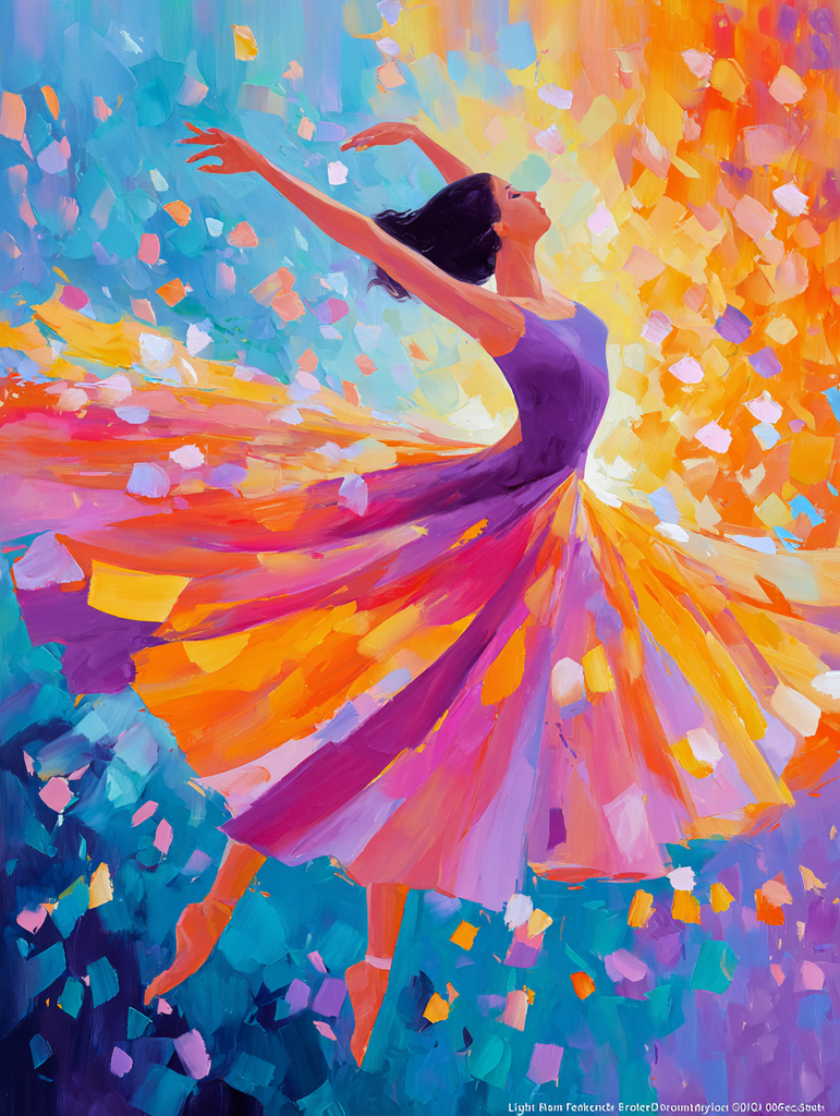 Whirlwind of Grace Diamond Painting Kit-30x40cm (12x16 in)-Heartful Diamonds