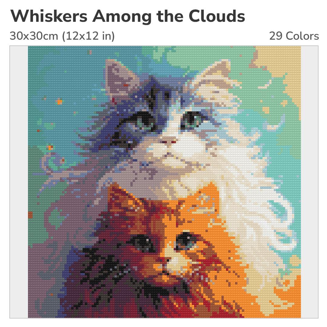 Whiskers Among the Clouds 30x30cm Diamond Painting Kit-Heartful Diamonds