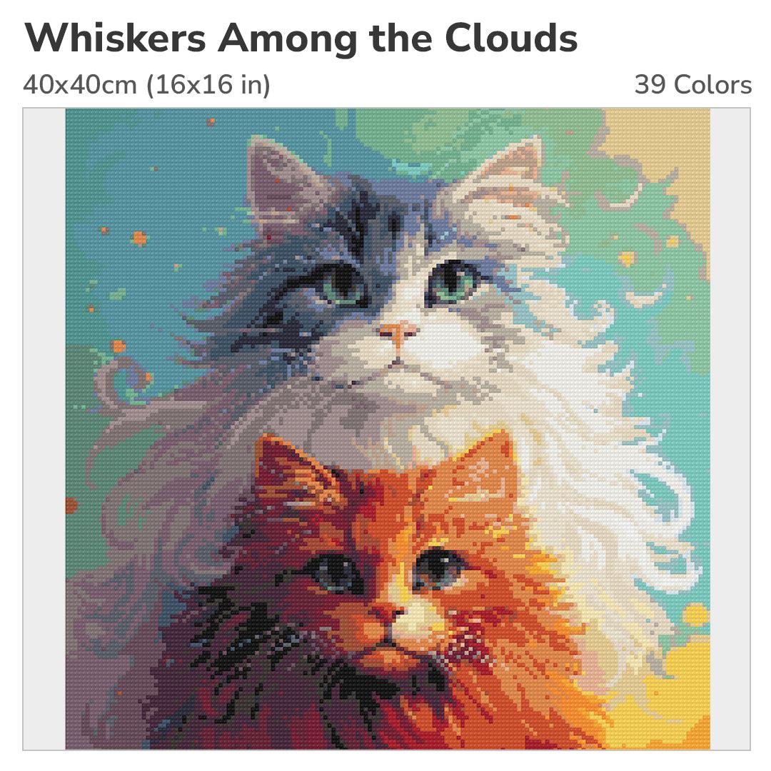 Whiskers Among the Clouds 40x40cm Diamond Painting Kit-Heartful Diamonds