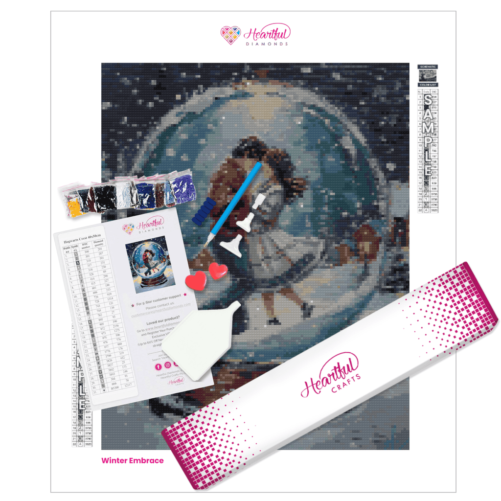 Winter Embrace Diamond Painting Kit-30x40cm (12x16 in)-Heartful Diamonds