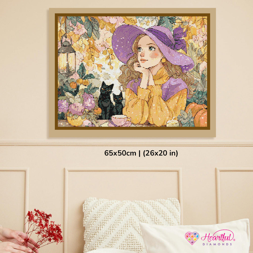 Witch's Tea Party Diamond Painting Kit-65x50cm (26x20 in)-Heartful Diamonds