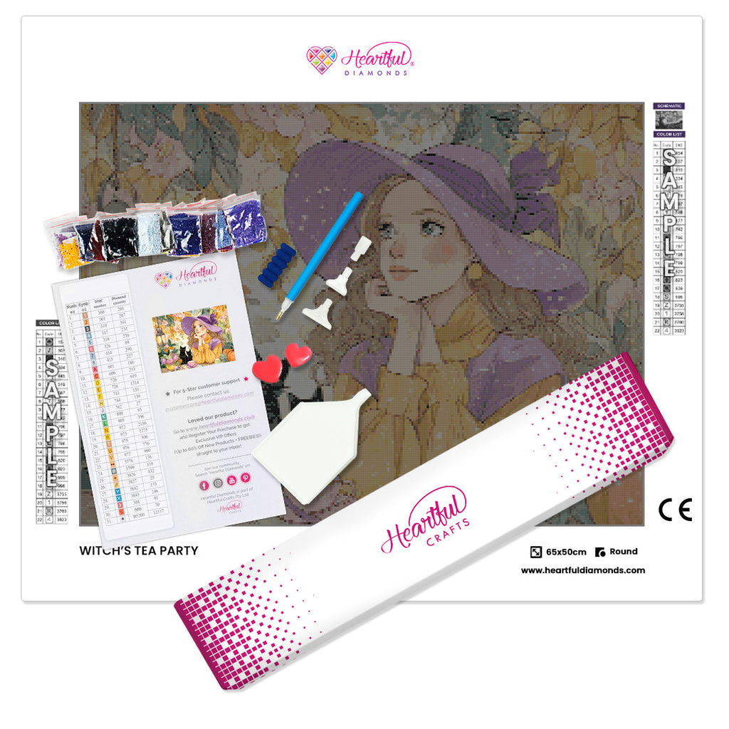 Witch's Tea Party Diamond Painting Kit-65x50cm (26x20 in)-Heartful Diamonds
